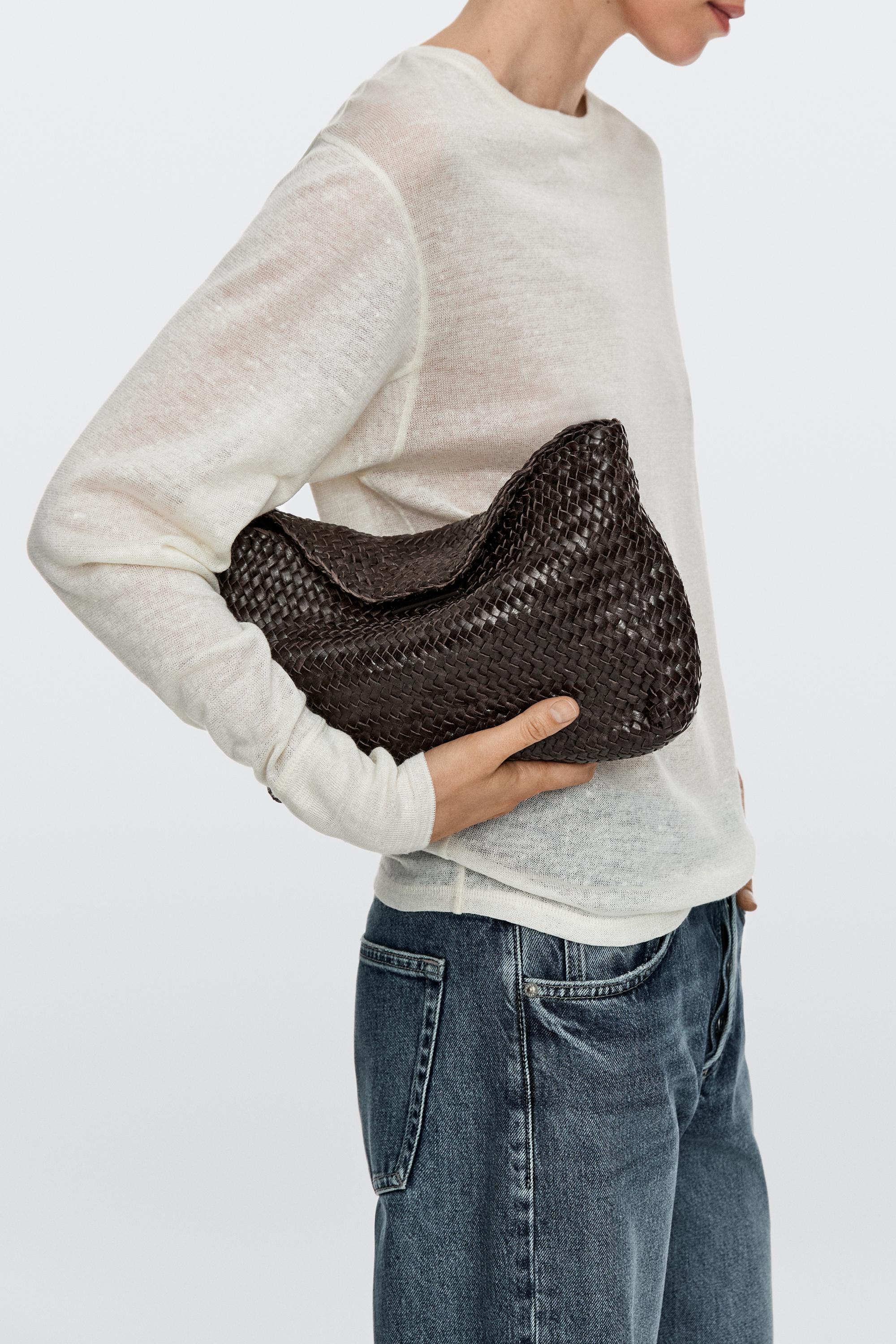 Sac en cuir nappa tressé